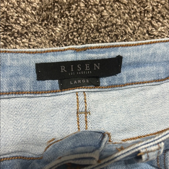 Distressed Denim Mini Skirt - Picture 3 of 6